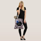 Het leven is een Adventure Maroon Animal Print Tas (Op model)