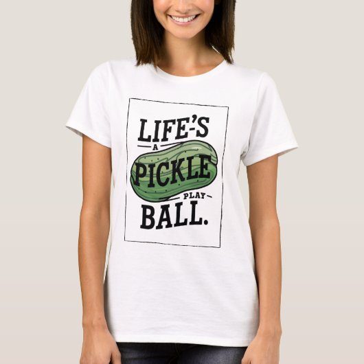 Het leven is een augurk, speel bal t-shirt (Voorkant)