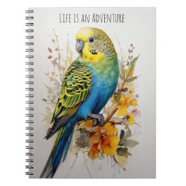 Het leven is een avonturenparkiet notitieboek