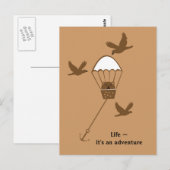 Het leven is een avontuur briefkaart (Voorkant / Achterkant)