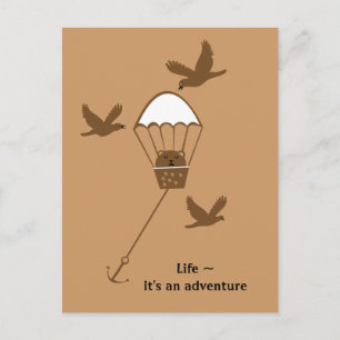 Het leven is een avontuur briefkaart