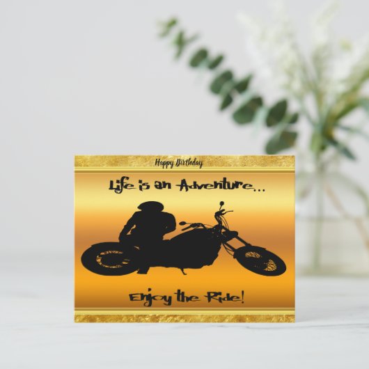 Het leven is een avontuur dat geniet van de rit briefkaart (Staand voorkant)