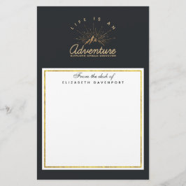 Het leven is een avontuur die de droom van het Ond Briefpapier