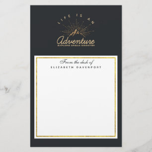 Het leven is een avontuur die de droom van het Ond Briefpapier