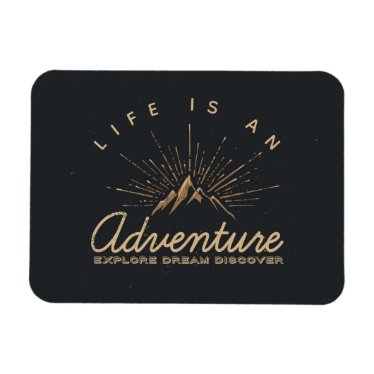 Het leven is een avontuur die de droom van het Ond Magneet (Horizontaal)