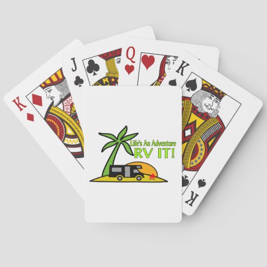 Het leven is een avontuur, dus RV het Speelkaarten (Achterkant)