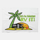 Het leven is een avontuur, dus RV het Theedoek (Horizontaal)