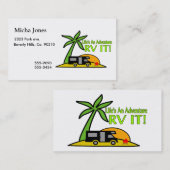 Het leven is een avontuur, dus RV het Visitekaartje (Voorkant / Achterkant)