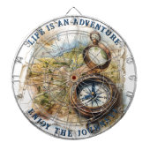 Het leven is een avontuur (geen hoesje) Personalis Dartbord (Voorkant)