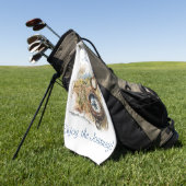 Het leven is een avontuur golfhanddoek (Groen)