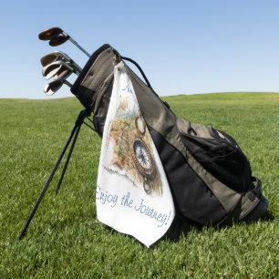 Het leven is een avontuur golfhanddoek