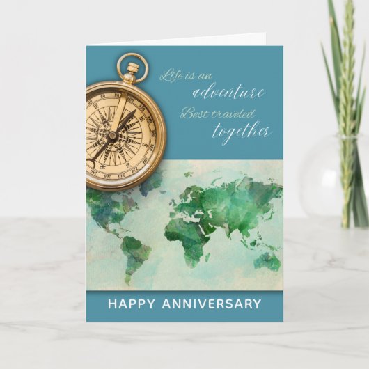 Het leven is een avontuur | Happy Jubileum Kaart (Voorkant)