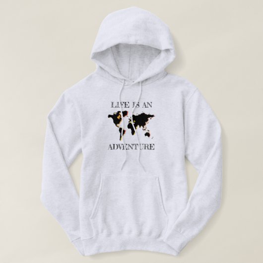 Het leven is een avontuur Hoodie (Design voorkant)