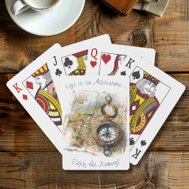 Het leven is een avontuur pokerkaarten