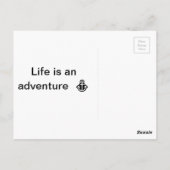 Het leven is een avontuur postkaart (Achterkant)