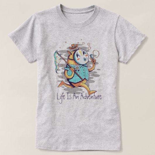 Het leven is een avontuur T-shirt (Design voorkant)