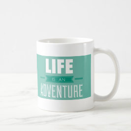 Het leven is een avontuurinspiratie koffiemok