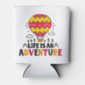 Het leven is een avontuurkoeleraar blikjeskoeler (Voorkant)