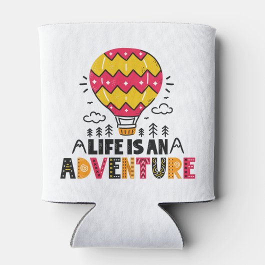 Het leven is een avontuurkoeleraar blikjeskoeler (Achterkant)