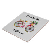 " het leven is een avontuurlijk avontuur " tegeltje (Zijkant)