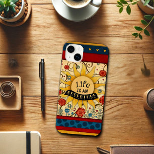 Het leven is een avontuurlijke citaat Case-Mate iPhone 14 plus hoesje