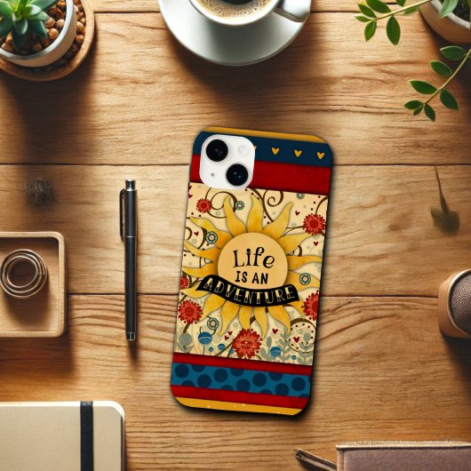Het leven is een avontuurlijke citaat Case-Mate iPhone case