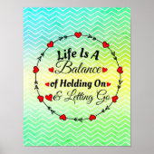 Het leven is een balans levensregels Inspire Motiv Poster (Voorkant)
