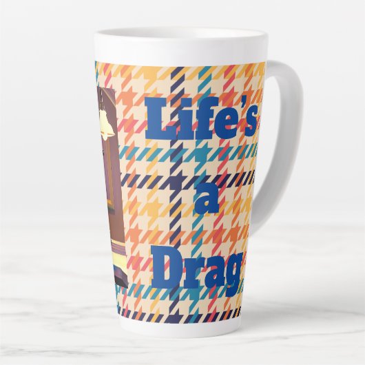 Het leven is een Belemmering Latte Mok (Rechterhoek)