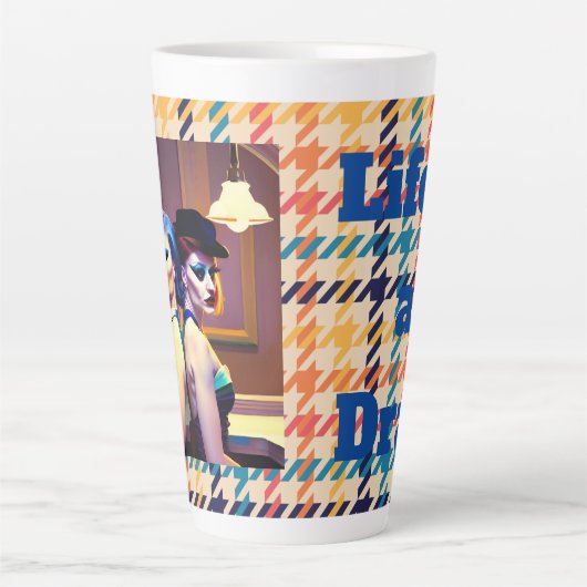 Het leven is een Belemmering Latte Mok (Voorkant)