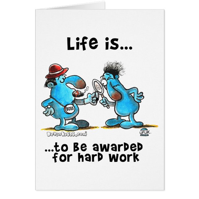Het leven is een beloning voor hard werken (Voorkant)