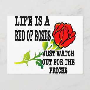 Het leven is een bende Rozen die opletten voor de  Briefkaart
