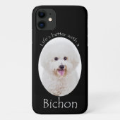 Het leven is een betere Bichon iPhone Case (Achterkant)