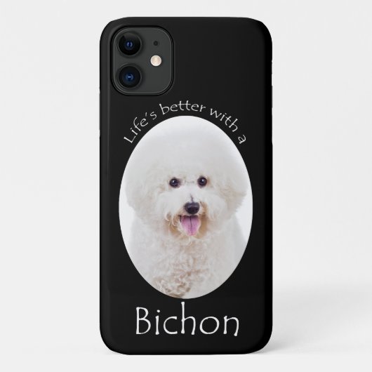 Het leven is een betere Bichon iPhone Case (Achterkant)