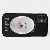 Het leven is een betere Bichon iPhone Case (Achterkant (horizontaal))