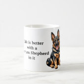Het leven is een betere Duitse herder Koffiemok (Center)