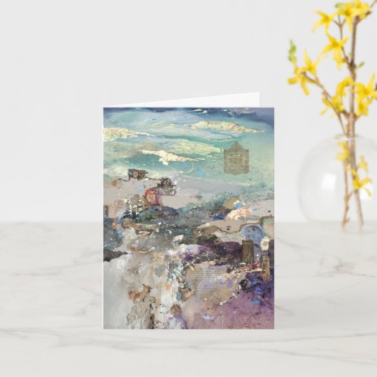 Het leven is een Big Canvas kaart (Gele Bloem)