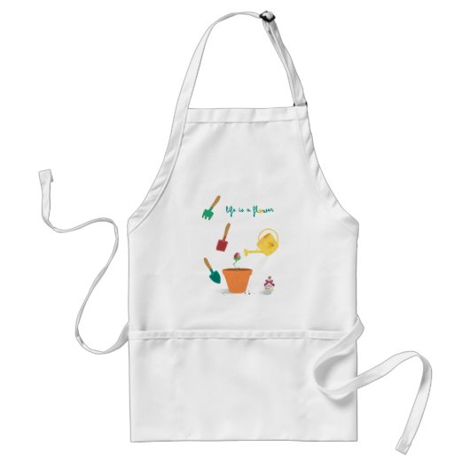 Het leven is een bloem Apron Standaard Schort (Voorkant)