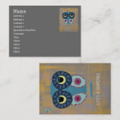 Het leven is een Boomerang Owl Visitekaartje (Voorkant / Achterkant)