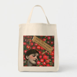 Het leven is een Bowl van Cherries Gewijzigde Kuns Tote Bag