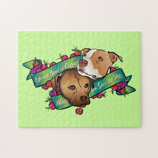 Het leven is een Bowl van Kersen... Legpuzzel (Horizontaal)