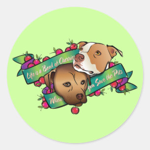 Het leven is een Bowl van Kersen... Ronde Sticker