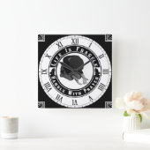 Het leven is een breekbaar handvat met gebeden vierkante klok (Huis)