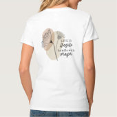 Het leven is een breekbaar handvat met gebedsbloem t-shirt (Achterkant)