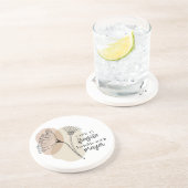 Het leven is een breekbaar handvat met gebedsbloem zandsteen onderzetter (Zijkant)