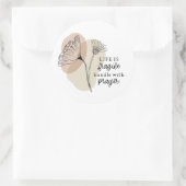 Het leven is een breekbaar handvat met het Onderze Ronde Sticker (Tas)