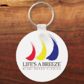 Het leven is een Breeze_Miami Beach sleutelhanger (Voorkant)