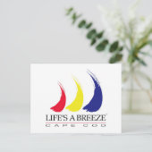 Het leven is een Breeze™_Paint-The-Wind_Cape Cod b Briefkaart (Staand voorkant)