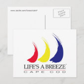 Het leven is een Breeze™_Paint-The-Wind_Cape Cod b Briefkaart (Voorkant / Achterkant)