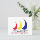 Het leven is een Breeze™_Paint-The-Wind_Myrtle Bea Briefkaart (Staand voorkant)
