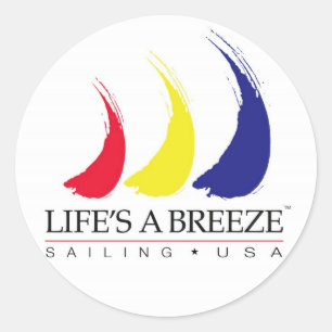 Het leven is een Breeze®_Paint-The-Wind_Sailing US Ronde Sticker